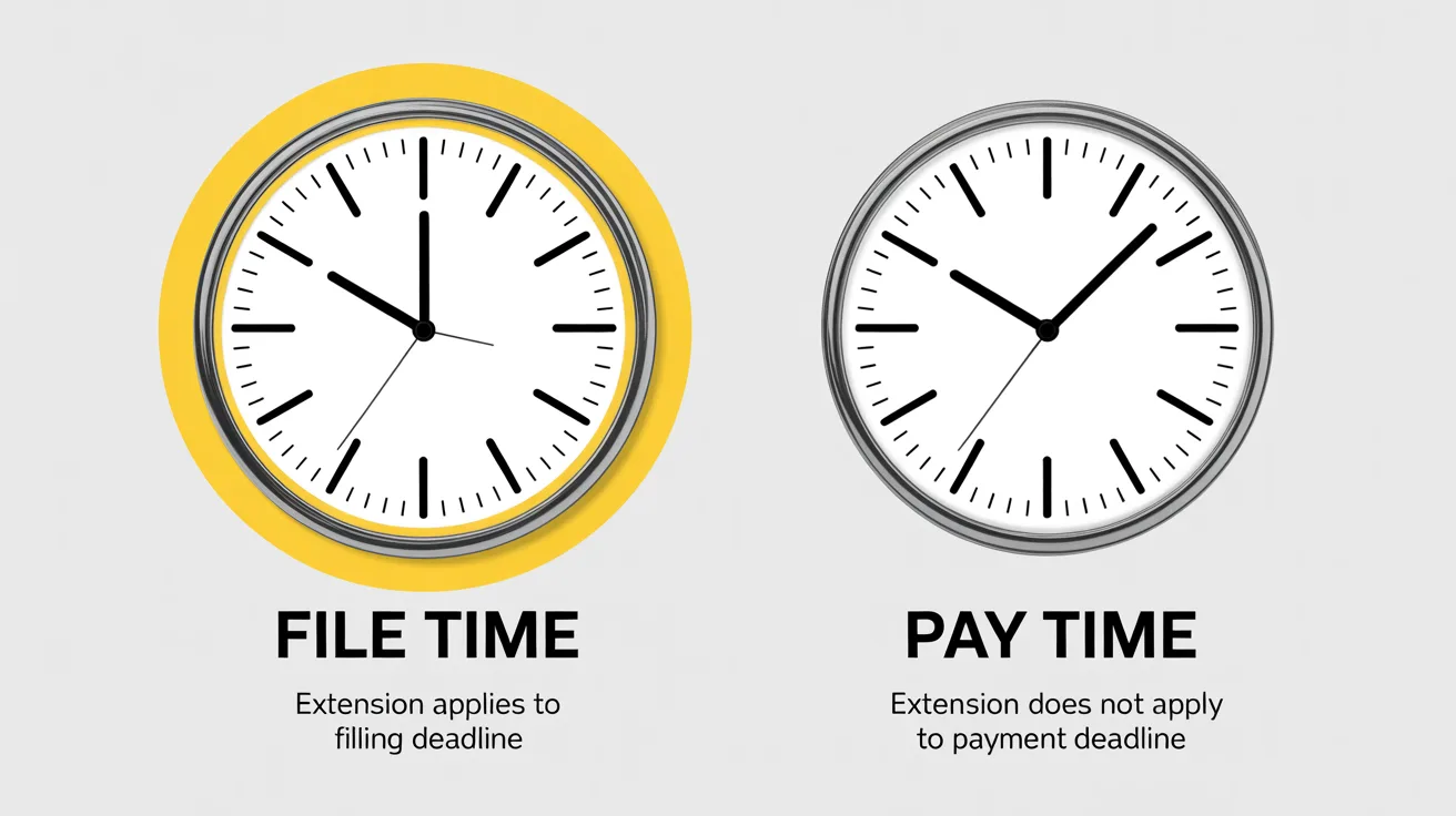Split visual showing extension gives time to file, not time to pay
